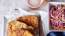 Air-Fried Tonkatsu with Ginger Cabbage Slaw Air-Fried Tonkatsu with Ginger Cabbage Slaw