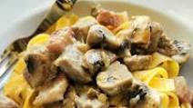 Creamy Pork Fillet Tagliatelle with Mushrooms. Creamy Pork Fillet Tagliatelle with Mushrooms.