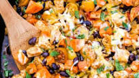 Mexican Chicken, Sweet Potato and Black Bean Skillet Mexican Chicken, Sweet Potato and Black Bean Skillet