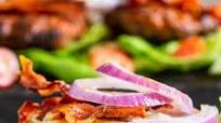 Spicy Buffalo Bacon Burgers with Cool Ranch Dressing {Whole30, Keto} Spicy Buffalo Bacon Burgers with Cool Ranch Dressing {Whole30, Keto}