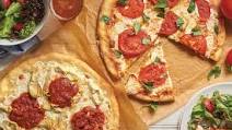 Ultra-Thin Pizza Crust with MOD-Inspired Toppings Ultra-Thin Pizza Crust with MOD-Inspired Toppings
