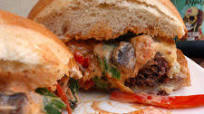 Creole Seafood Stuffed Burger Creole Seafood Stuffed Burger