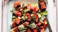 Greek Watermelon Feta Salad with Basil Vinaigrette Greek Watermelon Feta Salad with Basil Vinaigrette