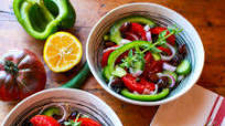 Greek Salad (Vegan, Gluten-Free) Greek Salad (Vegan, Gluten-Free)