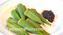 Steamed Okra and Bagoong Steamed Okra and Bagoong
