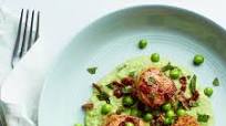Seared Scallops with Mint, Peas, and Bacon Seared Scallops with Mint, Peas, and Bacon