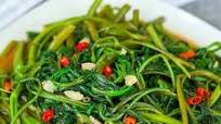 Stir Fried Water Spinach with Shrimp Paste Stir Fried Water Spinach with Shrimp Paste