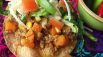 Sofrito Turkey Tostadas with Sweet Potato Sofrito Turkey Tostadas with Sweet Potato
