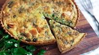 Salmon and watercress tart Salmon and watercress tart