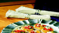 Birds Eye® Bruschetta with Caramelized Peppers & Onions with Goat Cheese Birds Eye® Bruschetta with Caramelized Peppers & Onions with Goat Cheese