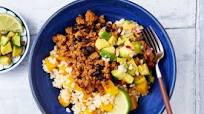 Pork and Pumpkin Burrito Bowl with Avocado and Brown Rice Pork and Pumpkin Burrito Bowl with Avocado and Brown Rice