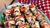 Grilled Chicken Kabobs with Greek Salad Grilled Chicken Kabobs with Greek Salad