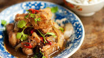 Pork ribs braised in young coconut juice (suon ram man) Pork ribs braised in young coconut juice (suon ram man)