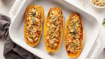 Delicata Squash Boats with Cauliflower Bechamel Delicata Squash Boats with Cauliflower Bechamel