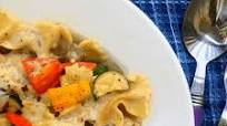 Farfalle in Creamy White Sauce Farfalle in Creamy White Sauce