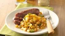 Roasted Chicken Sausage with Potatoes and Cheese Roasted Chicken Sausage with Potatoes and Cheese