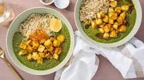 Tofu Palak Paneer with Quinoa & Mango Chutney Tofu Palak Paneer with Quinoa & Mango Chutney