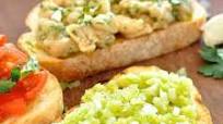 Trio of Bruschetta: Celery and Lime Bruschetta Trio of Bruschetta: Celery and Lime Bruschetta