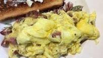 Scrambled Eggs With Cheese & Salami For Two Scrambled Eggs With Cheese & Salami For Two