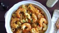 Pasta with cod and shrimp Pasta with cod and shrimp