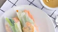 Shrimp Rice Paper Rolls with Peanut Dipping Sauce Recipe Shrimp Rice Paper Rolls with Peanut Dipping Sauce Recipe
