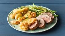 Seared Pork Tenderloin with Applesauce and Roasted Green Beans Seared Pork Tenderloin with Applesauce and Roasted Green Beans