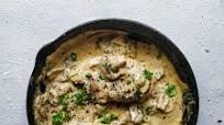 Chicken in Garlic Mushroom Cream Sauce Chicken in Garlic Mushroom Cream Sauce