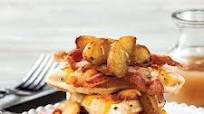 Cheddar-Chive Belgium Waffles with Roasted Fuji Apples Cheddar-Chive Belgium Waffles with Roasted Fuji Apples