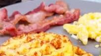 Easy Breakfast Chaffles with Eggs and Bacon Easy Breakfast Chaffles with Eggs and Bacon