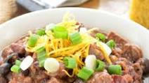 Slow Cooker Bourbon Beef & Bean Chili Slow Cooker Bourbon Beef & Bean Chili