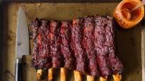 Sriracha Peach BBQ Bison Back Ribs Sriracha Peach BBQ Bison Back Ribs
