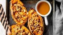 Maple Walnut Twice Baked Sweet Potato Skins Maple Walnut Twice Baked Sweet Potato Skins