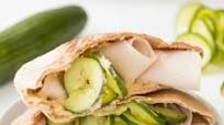 Turkey and Hummus Pita Sandwiches with Spiralized Cucumber Turkey and Hummus Pita Sandwiches with Spiralized Cucumber