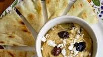 Hummus with Olives and Grilled Pita Hummus with Olives and Grilled Pita