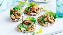 Grilled prawn cocktail bruschetta Grilled prawn cocktail bruschetta