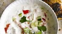 Tomato, onion & cucumber raita Tomato, onion & cucumber raita