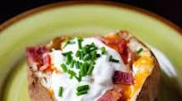 Baked Potato with Cheese and Bacon For One Baked Potato with Cheese and Bacon For One