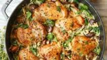 One Pot Chicken and Mushroom Orzo One Pot Chicken and Mushroom Orzo