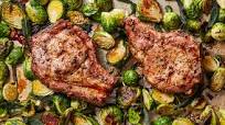 Cumin-Roasted Pork Chops and Brussels Sprouts Recipe Cumin-Roasted Pork Chops and Brussels Sprouts Recipe