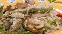Asparagus-Wild Mushroom Risotto with Parmesan Asparagus-Wild Mushroom Risotto with Parmesan
