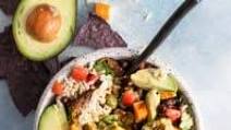California Veggie Burger Burrito Bowl California Veggie Burger Burrito Bowl