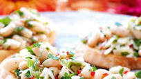 Cannellini bean, chilli and lemon bruschetta Cannellini bean, chilli and lemon bruschetta