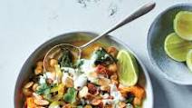 Coconut-Braised Chickpeas with Sweet Potatoes and Greens Coconut-Braised Chickpeas with Sweet Potatoes and Greens