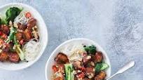 Caramel pork belly with choy sum and noodles Recipe | Woolworths Caramel pork belly with choy sum and noodles Recipe | Woolworths