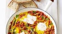 Eggs in Purgatory With Salami Eggs in Purgatory With Salami