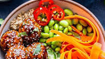 Asian Turkey Meatball Bowls Asian Turkey Meatball Bowls