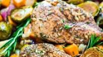 Sheet Pan Chicken with Sweet Potatoes Apples and Brussels Sprouts Sheet Pan Chicken with Sweet Potatoes Apples and Brussels Sprouts