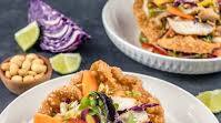 Thai Chicken Peanut Salad with Crispy Wonton Recipe Thai Chicken Peanut Salad with Crispy Wonton Recipe
