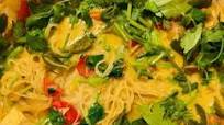 South Indian–Inspired Coconut Rice Noodles with Tofu and Vegetables South Indian–Inspired Coconut Rice Noodles with Tofu and Vegetables