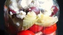Layered Mediterranean Salad in a Mason Jar Layered Mediterranean Salad in a Mason Jar